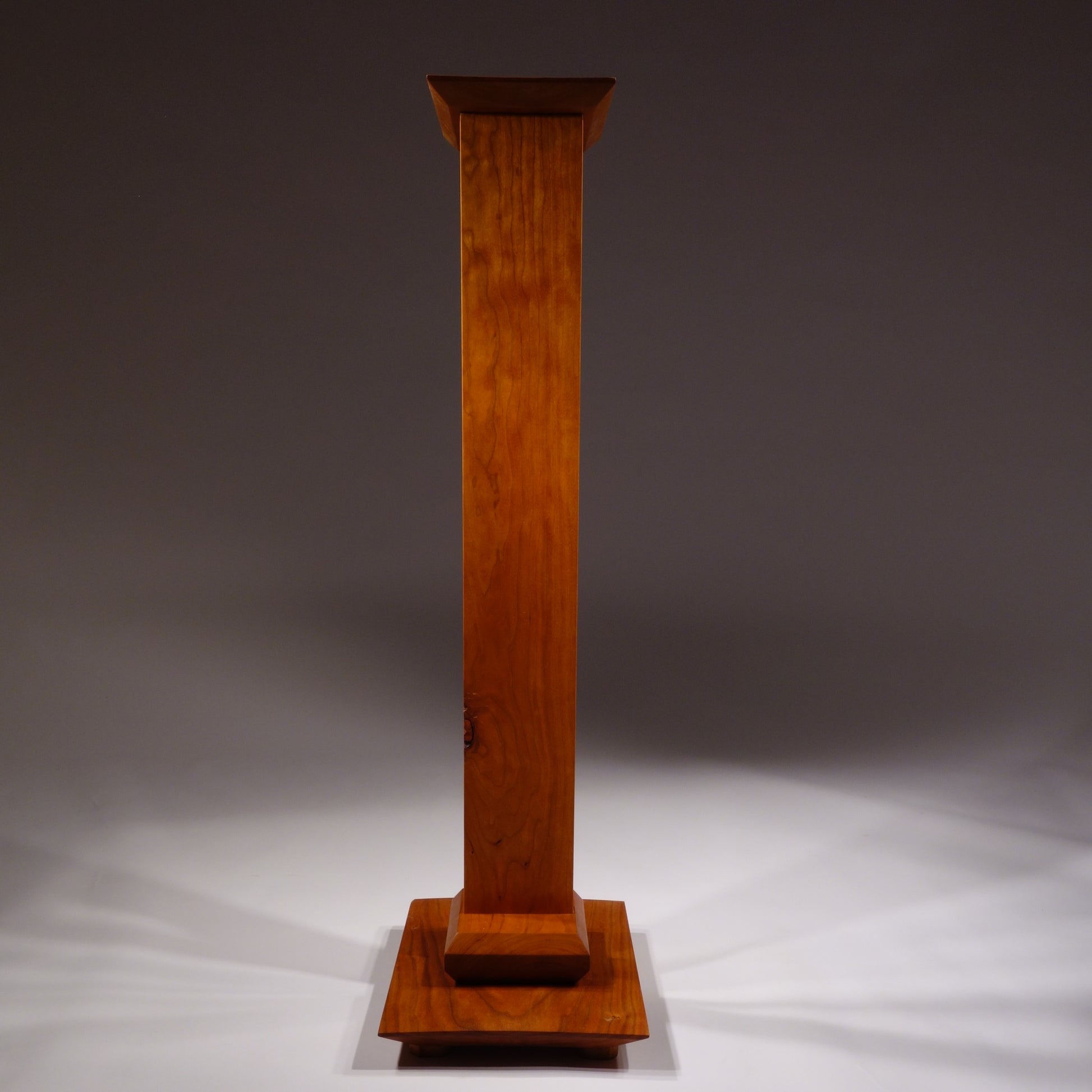 Cherry Wood Speaker Stand Side View