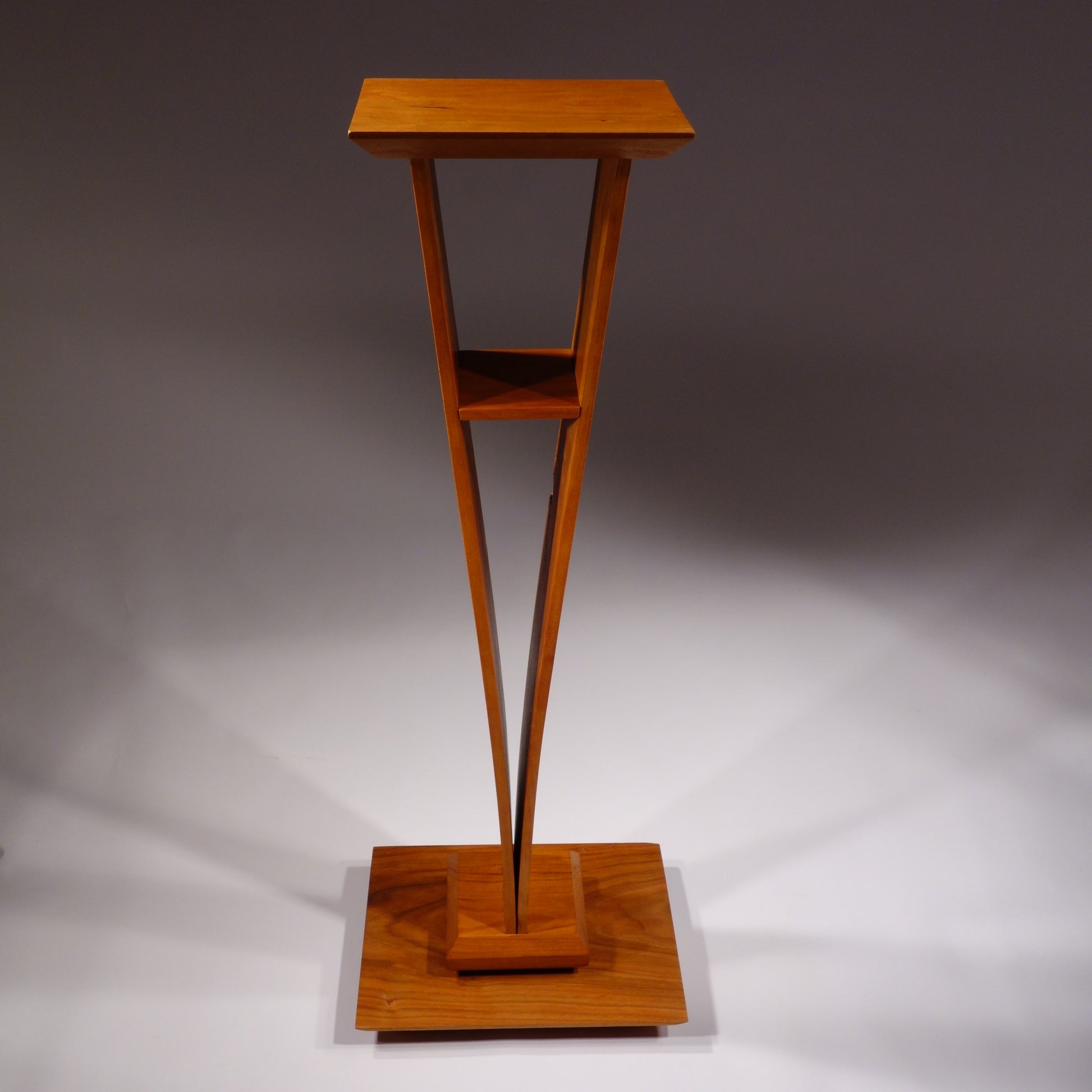 Solid Wood Speaker Stand Front View