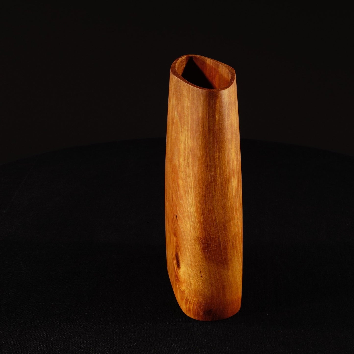 Wood Flower Vase From Above