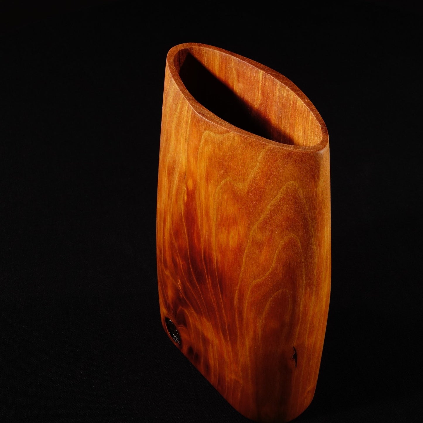 Wood Flower Vase From Above